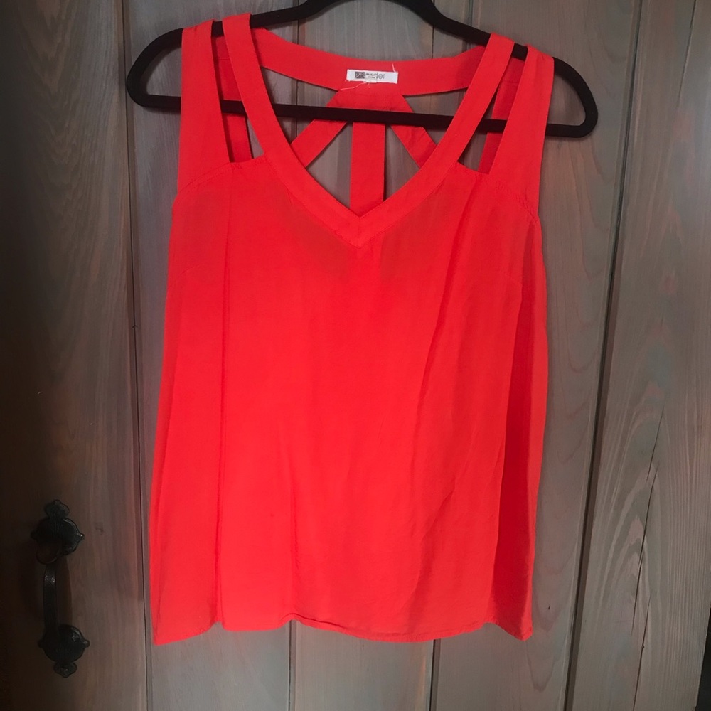 Coral summer blouse